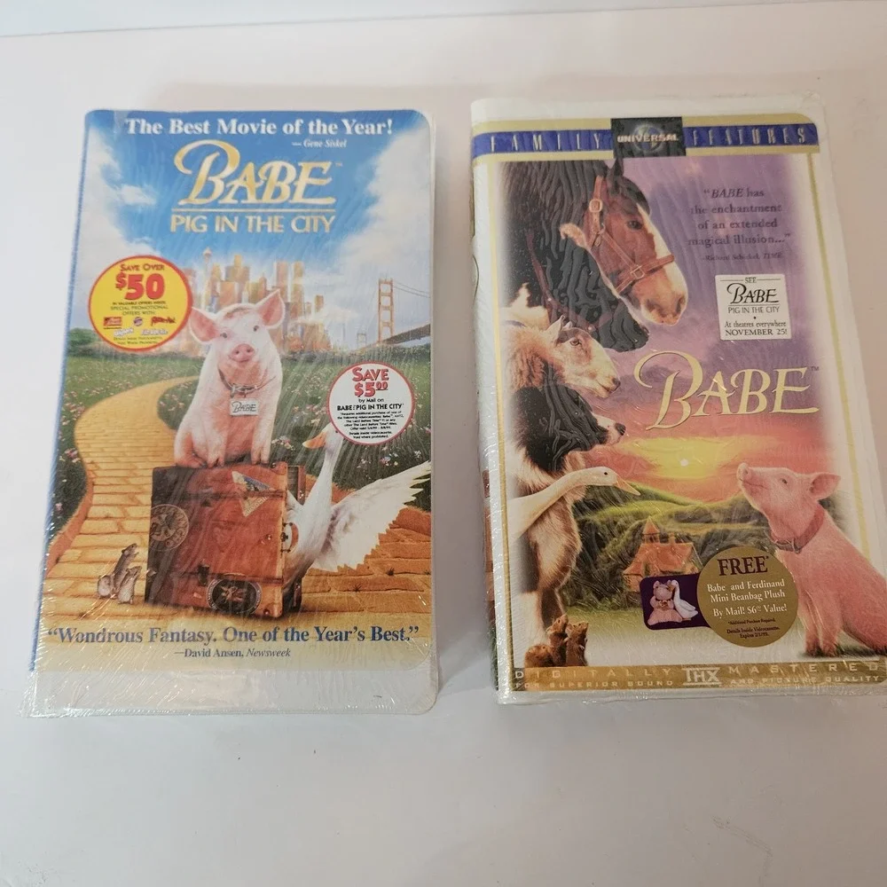 Babe VHS Bundle Sealed Brand New 1995 & 1998 Adventure G Rated Live Action Pigs